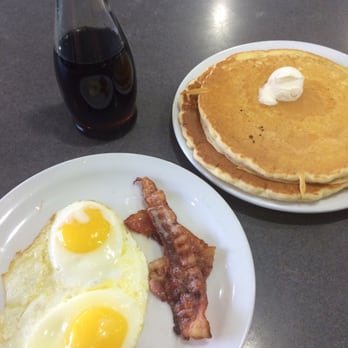 Denny's - This is the $4 value slam. Giant pancakes. And crispy bacon. Sweet! - Diners Near Me - Bayonet Point, Florida Denny's - This is the $4 value slam. Giant pancakes. And crispy bacon. Sweet! - Diners Near Me - Bayonet Point, Florida