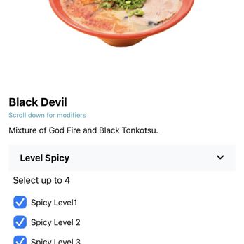 Hakata Ikkousha Ramen - Select up to 4 spice level on their website. - Ramen Near Me - Torrance, California