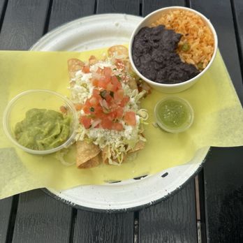 Machete Taqueria - Flautas with Small Beans and Small Rice - New Mexican Cuisine Near Me - Redlands, California