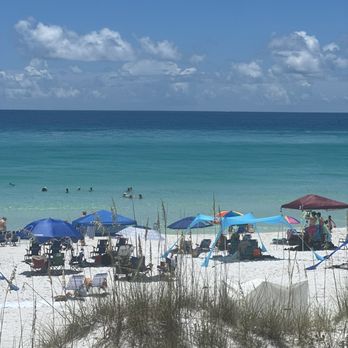 Surf Hut - View of the beach from the outside patio - Seafood Near Me - Destin, Florida Surf Hut - View of the beach from the outside patio - Seafood Near Me - Destin, Florida