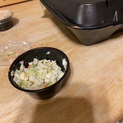Pathetic Cole slaw portion and taste