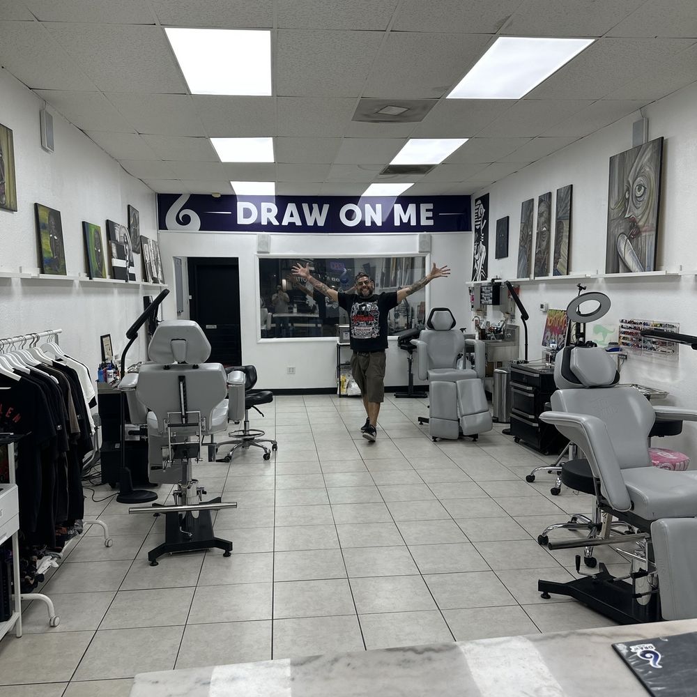 Draw On Me - This is the main floor, with owner Kevin pictured. - Tattoo Near Me - Los Angeles, California Draw On Me - This is the main floor, with owner Kevin pictured. - Tattoo Near Me - Los Angeles, California