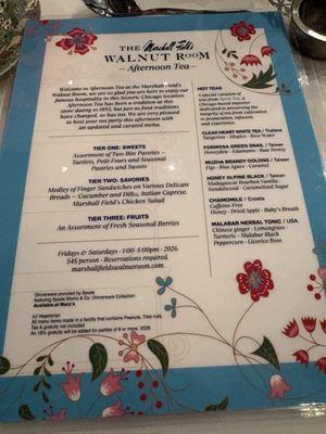 Menu photo 1 The Marshall Field's Walnut Room Chicago, IL Menu photo 1 The Marshall Field's Walnut Room Chicago, IL