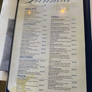 Locanda Sorrento - Menu - Italian Near Me - Campbell, California