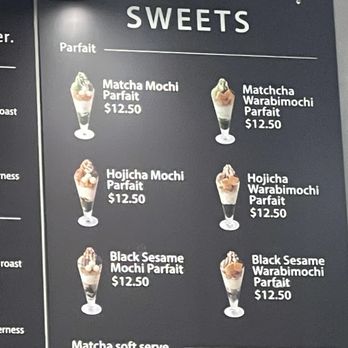 Nana's Green Tea - Menu: Parfaits - Desserts Near Me - Bellevue, Washington