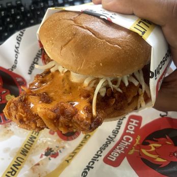 Hangry Joe’s Hot Chicken - Medium Hot Chicken Sandwich - Waffles Near Me - Florham Park, New Jersey Hangry Joe’s Hot Chicken - Medium Hot Chicken Sandwich - Waffles Near Me - Florham Park, New Jersey