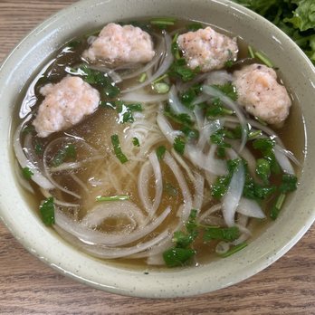 Tau Bay - Pho with shrimp balls (custom) - Vietnamese Near Me - Houston, Texas
