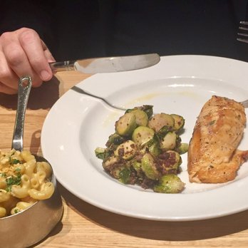 Devon Seafood & Steak - Grilled salmon with two sides was modest in amount but great on taste. - Seafood Near Me - Oakbrook Terrace, Illinois Devon Seafood & Steak - Grilled salmon with two sides was modest in amount but great on taste. - Seafood Near Me - Oakbrook Terrace, Illinois