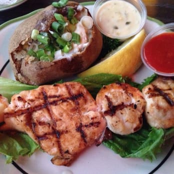 Old Tony's - Charbroiled Seafood Combo (Shrimp, salmon, swordfish, scallops) - Seafood Near Me - Redondo Beach, California Old Tony's - Charbroiled Seafood Combo (Shrimp, salmon, swordfish, scallops) - Seafood Near Me - Redondo Beach, California