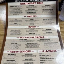 R&T's Dinky Diner - Menu - breakfast