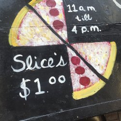 Davinci's Pizza - Cheese or pepperoni slices for a buck during lunch hours. After 4 pm, you get a quarter of a pie for $3