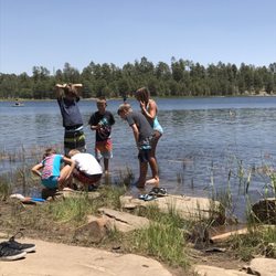 Willow Springs Lake - Playing with crawdad