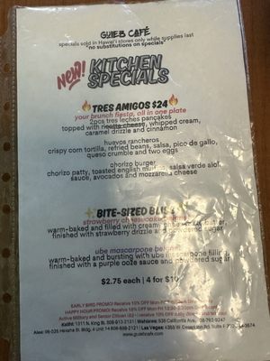 Menu photo 6 Guieb Cafe Honolulu, HI
