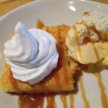 Cotton Patch Cafe - Mama's Special Butter Cake with some ice cream. - Comfort Food Near Me - Greenville, Texas Cotton Patch Cafe - Mama's Special Butter Cake with some ice cream. - Comfort Food Near Me - Greenville, Texas