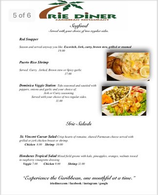 Menu photo 5 Irie Diner Caribbean Restaurant Orange Park, FL