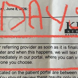 The paper they gave me on the day of my appointment that states my mri report would be ready after 4 days.