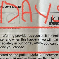 The paper they gave me on the day of my appointment that states my mri report would be ready after 4 days.