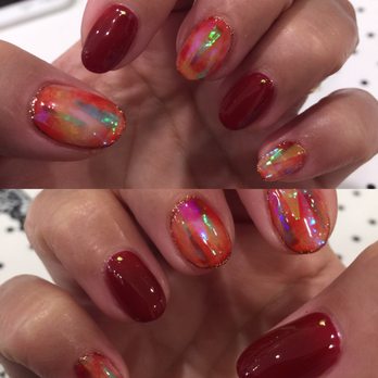 Arete Beauty Spa - Thanksgiving glass nails...courtesy of Wendy. - Nail Salons Near Me - Flushing, New York Arete Beauty Spa - Thanksgiving glass nails...courtesy of Wendy. - Nail Salons Near Me - Flushing, New York