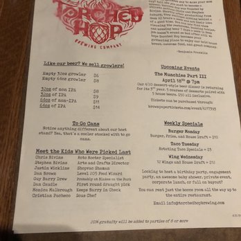 Torched Hop Brewing - Menu with weekly events - Gastropubs Near Me - Atlanta, Georgia Torched Hop Brewing - Menu with weekly events - Gastropubs Near Me - Atlanta, Georgia