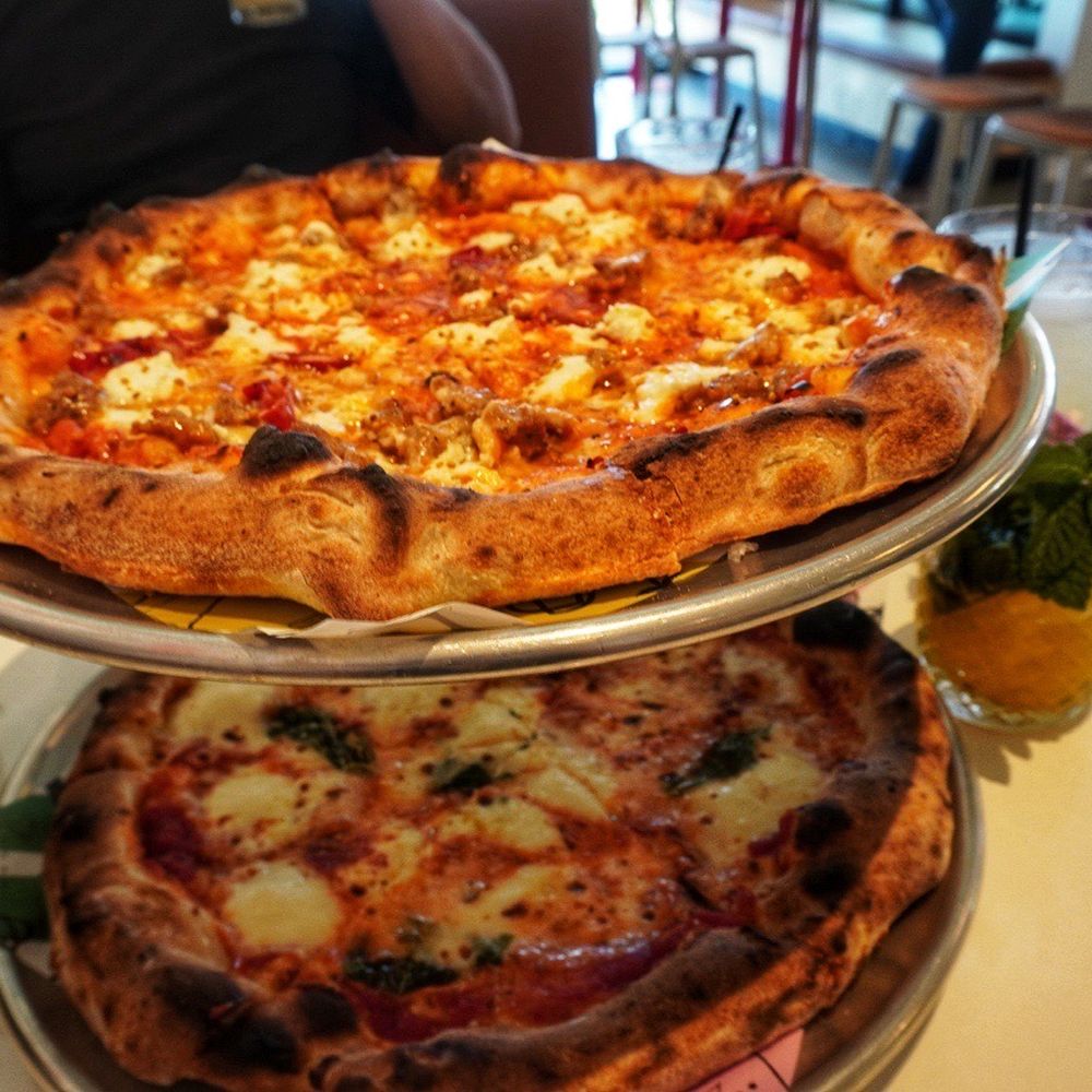 Pitfire Pizza - Honey bear -top Margherita -bottom  (Ig: @angiela.eats) - Pizza Near Me - Carlsbad, California
