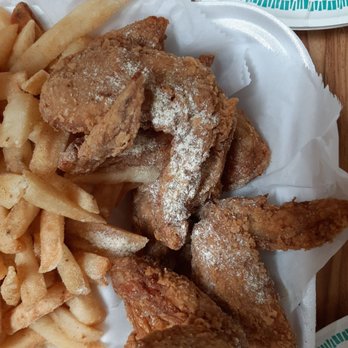 Moby's Fish & Chicken - The wing with french fries soggy and cold just look at the additional seasoning or salt. Whatever they add made it uneible - Seafood Near Me - Miramar, Florida Moby's Fish & Chicken - The wing with french fries soggy and cold just look at the additional seasoning or salt. Whatever they add made it uneible - Seafood Near Me - Miramar, Florida