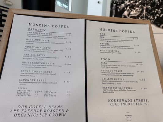 Menu photo 2 Huskins Coffee Santa Ana, CA