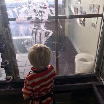 Bay Area Discovery Museum - Window painting (just as long as he does not start doing this at home ) - Children's Museums Near Me - Sausalito, California