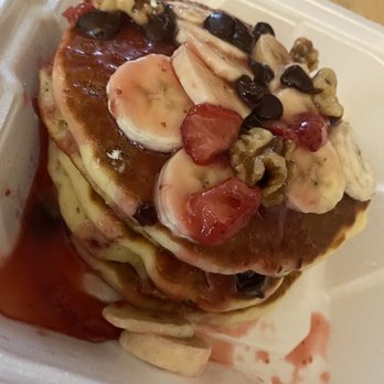 Todd's Place - 3 Banana Split Pancakes - New American Near Me - Springfield, Oregon