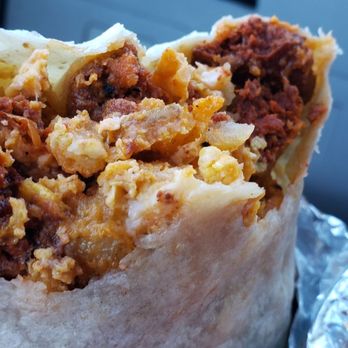 Fiesta Tacos - Buenos dias chorizo egg burrito. - Mexican Near Me - Beaumont, California Fiesta Tacos - Buenos dias chorizo egg burrito. - Mexican Near Me - Beaumont, California