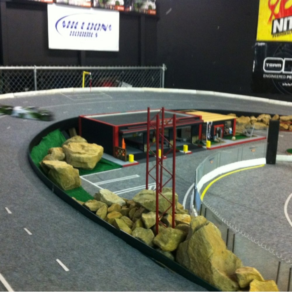 Sheldon's Hobbies - Banked corner of the drift track - Hobby Shops Near Me - San Jose, California Sheldon's Hobbies - Banked corner of the drift track - Hobby Shops Near Me - San Jose, California