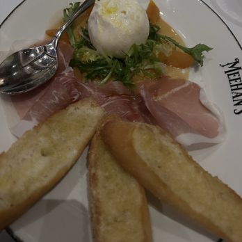 Meehan's Chophouse - Burrata and prosciutto...Very good! - Steakhouses Near Me - Mansfield, Texas