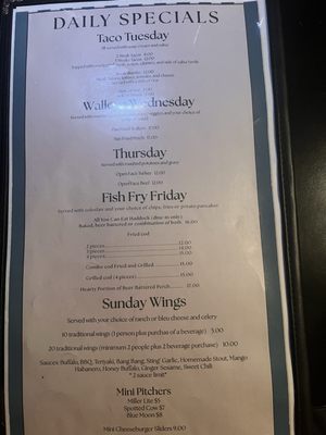 Menu photo 2 Sieberts Pub Salem, WI