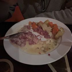 Hubby's Corn Beef and Cabbage was a typical dinner but nothing was over cooked and the beef was tender