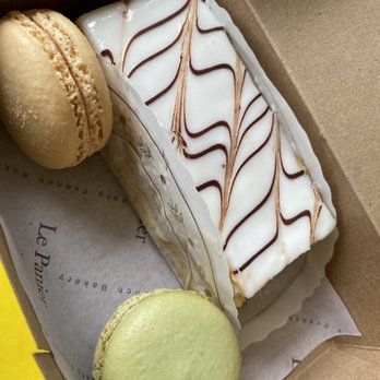 Le Panier - Napoleon & vanilla and pistachio macaron - Bakeries Near Me - Seattle, Washington Le Panier - Napoleon & vanilla and pistachio macaron - Bakeries Near Me - Seattle, Washington