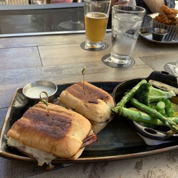 Biergarden Encinitas - THE CUBANO and GRILLED VEGETABLES - New American Near Me - Encinitas, California