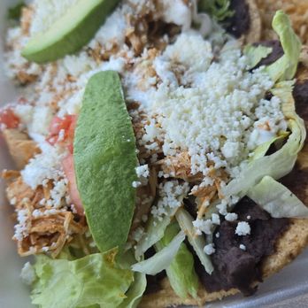 Cafe Canela Restaurant - Chicken tinga tostado, YUM - Mexican Near Me - Galveston, Texas Cafe Canela Restaurant - Chicken tinga tostado, YUM - Mexican Near Me - Galveston, Texas