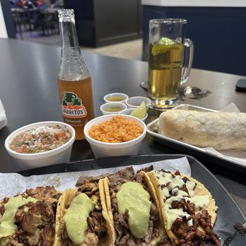 El Taco Bar - Taco flight was so good!  Carnitas, pollo, carne asada, and adobada tacos - Tacos Near Me - Temecula, California