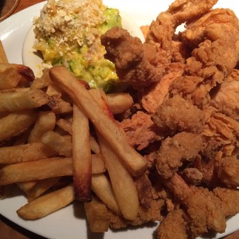 Cheddar's Scratch Kitchen - Fried shrimp, fried chicken tenders, broccoli casserole and French fries. - Comfort Food Near Me - Kissimmee, Florida Cheddar's Scratch Kitchen - Fried shrimp, fried chicken tenders, broccoli casserole and French fries. - Comfort Food Near Me - Kissimmee, Florida