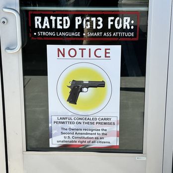 The Man Shop - I noticed this sign as I pulled in and thought it was a "No firearms" sign. Fortunately this business supports the 2A! - Barbers Near Me - Coeur d'Alene, Idaho The Man Shop - I noticed this sign as I pulled in and thought it was a "No firearms" sign. Fortunately this business supports the 2A! - Barbers Near Me - Coeur d'Alene, Idaho