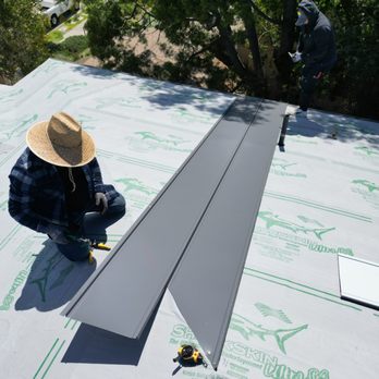 Power Roofing Orange County - Clay Roof to Standing Seam Metal Roof - During - Roofing Near Me