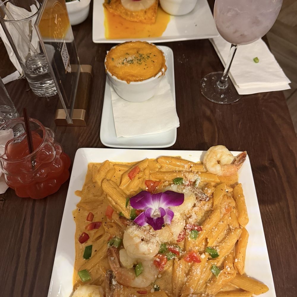 Drips Restaurant and Lounge - Rasta pasta , sweet salmon . Food was warm - Lounges Near Me - Bronx, New York