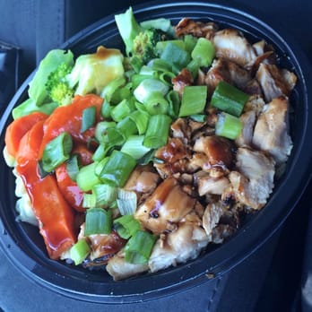 WaBa Grill - Chicken teriyaki bowl with veggies, green onions, and white rice - Fast Food Near Me - Corona, California WaBa Grill - Chicken teriyaki bowl with veggies, green onions, and white rice - Fast Food Near Me - Corona, California