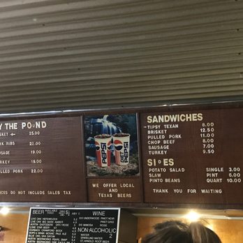 Franklin Barbecue - Menu, and yes we were happy to wait! - Barbeque Near Me - Austin, Texas