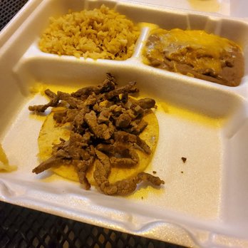 Gualberto's Taco Shop - Carne asada taco with rice and beans - Mexican Near Me - San Diego, California