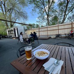 Union Social House - Momo Ghar and Ska True Blond on the patio.
