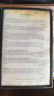 Menu photo 4 Wolf Mountain Vineyards Dahlonega, GA Menu photo 4 Wolf Mountain Vineyards Dahlonega, GA