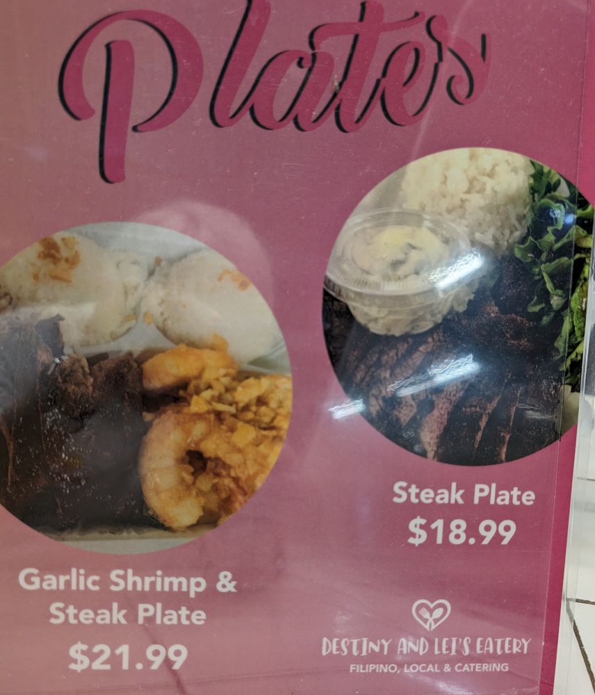 DESTINY & LEIS EATERY Updated August 2024 1120 Maunakea St, Honolulu, Hawaii Filipino