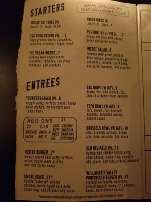 Menu photo 5 Thunderbird Portland, OR Menu photo 5 Thunderbird Portland, OR