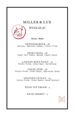 Menu photo 8 Miller & Lux Kailua-Kona, HI Menu photo 8 Miller & Lux Kailua-Kona, HI