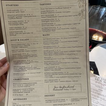 The Vine House - Winter menu 2/2025 - Wine Bars Near Me - Ripon, California